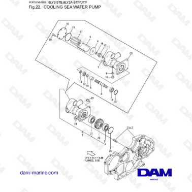 Yanmar 6LY2 - COOLING SEA WATER PUMP