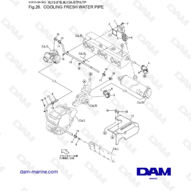Yanmar 6LY2 - TUBERÍA DE...
