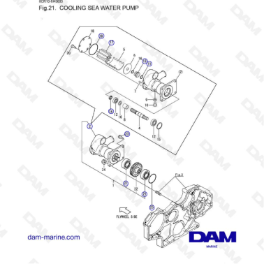 Yanmar 6LYA-STE - COOLING SEA WATER PUMP