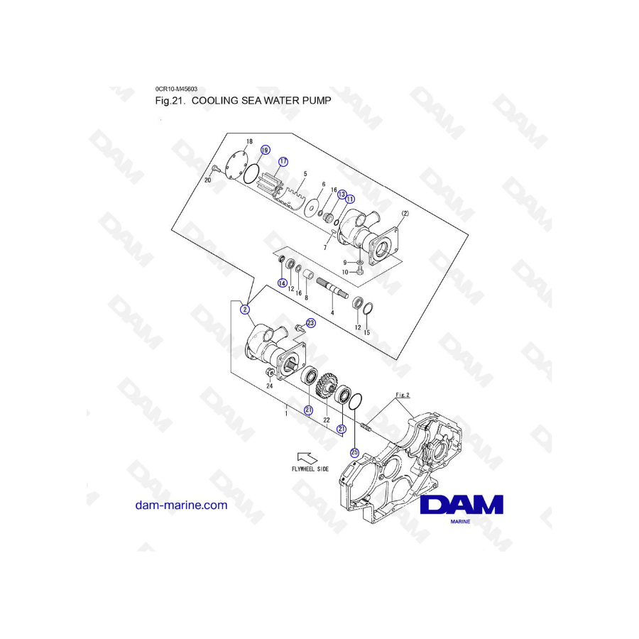 Yanmar 6LYA-STE - COOLING SEA WATER PUMP 