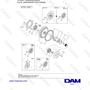 Yanmar 4JH3-E - TE - CRANKSHAFT & FLYWHEEL