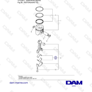 Yanmar 4JH3-TE - PISTON