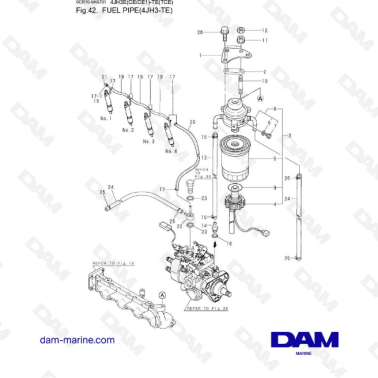 Yanmar 4JH3-TE - FUEL PIPE