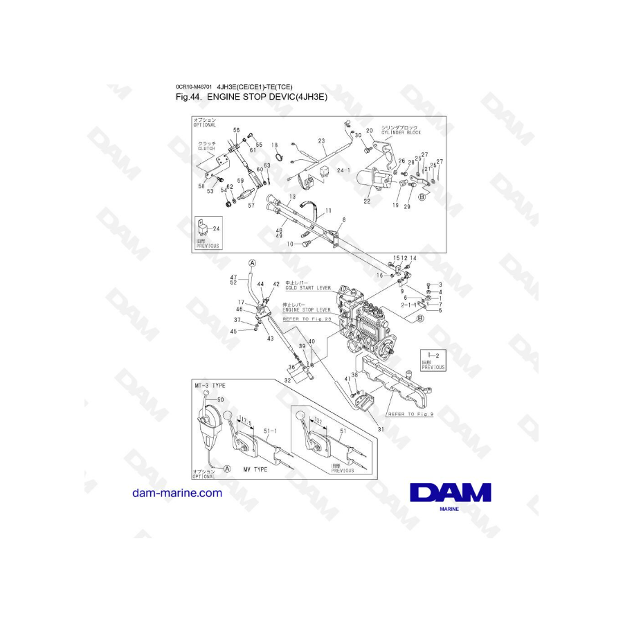 Yanmar 4JH3-E - ENGINE STOP DEVICE