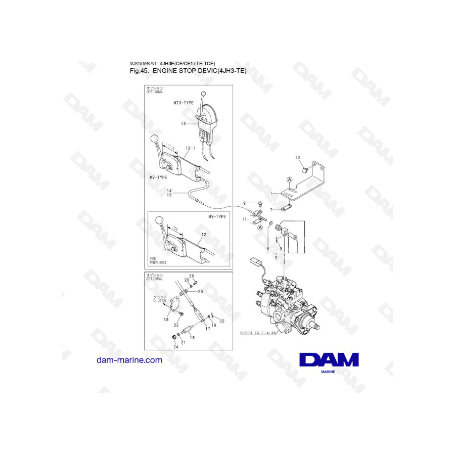 Yanmar 4JH3-TE - ENGINE STOP DEVICE