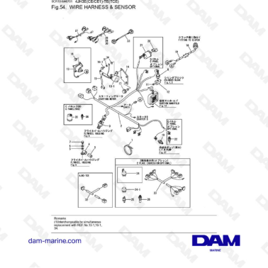 Yanmar 4JH3-E - TE - WIRE HARNESS & SENSOR