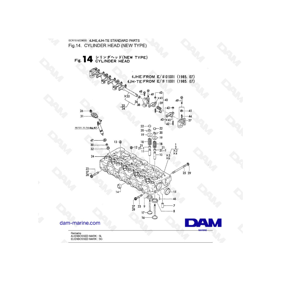 Yanmar 4JHE-TE - Culata