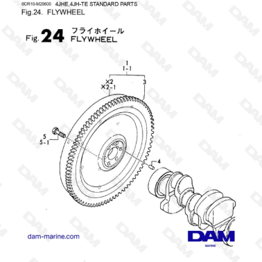 Yanmar 4JHE-TE - FLYWHEEL