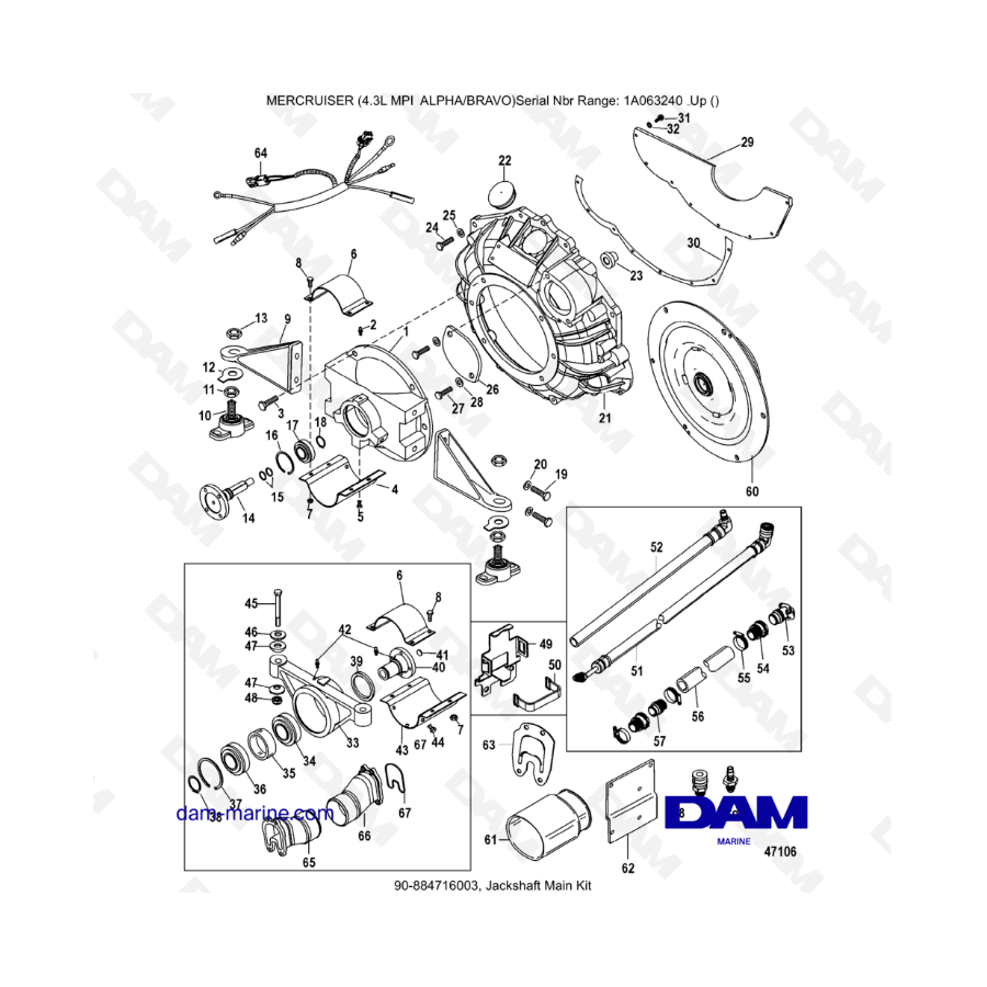 VISTA DESPIECE - MERCRUISER 4.3L MPI ALPHA/BRAVO -