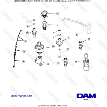 5.7L EFI GM350 V8 (1999-2001) - Senders & Sensors