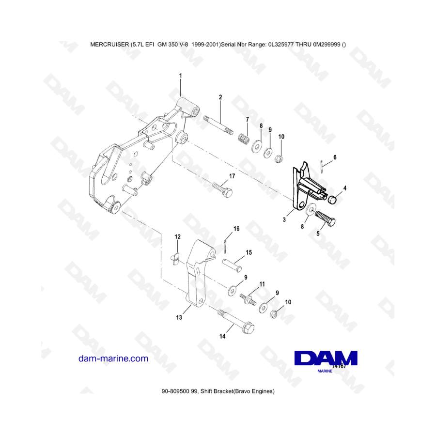 GM350 V8 EFI de 5,7 L (1999-2001): Soporte de cambio (bien hecho)
