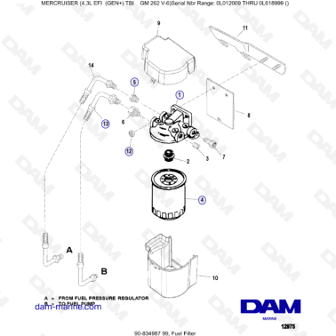 MERCRUISER 4.3L EFI - Fuel filter