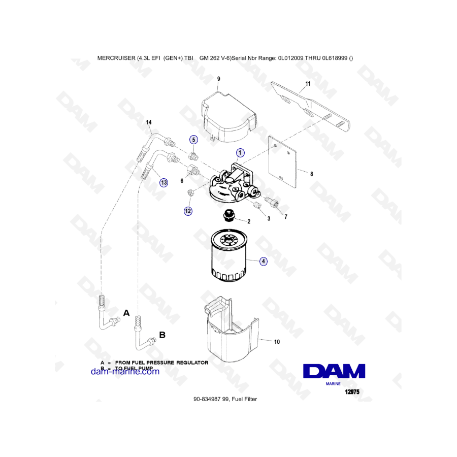 MERCRUISER 4.3L EFI – Fuel filter