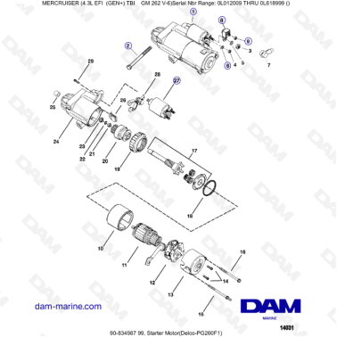 MERCRUISER 4.3L EFI - Starter motor