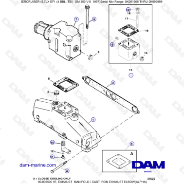 MERCRUISER 5.7LX EFI - Exhaust manifold (ALPHA)