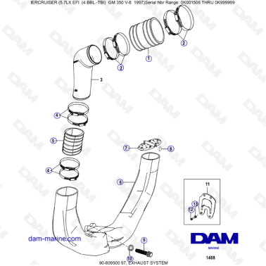 MERCRUISER 5.7LX EFI - Exhaust system