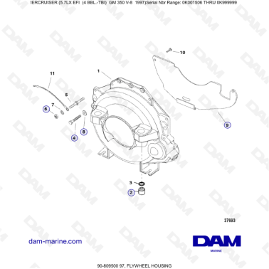 MERCRUISER 5.7LX EFI - Flywheel housing