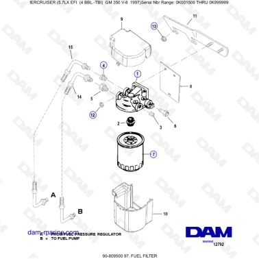 MERCRUISER 5.7LX EFI - Fuel filter
