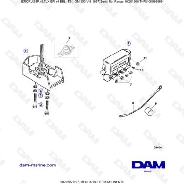 MERCRUISER 5.7LX EFI - Mercathode
