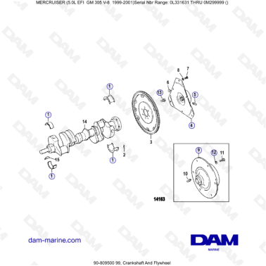 MERCRUISER 5.OL EFI - Crankshaft & Flywheel