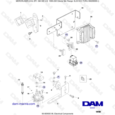 MERCRUISER 5.0L EFI - Electrical components
