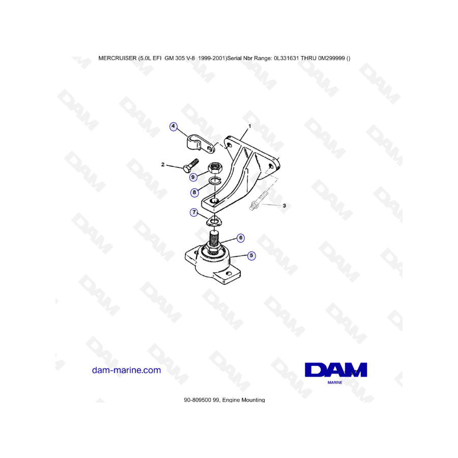MERCRUISER 5.0L EFI - Engine mounting