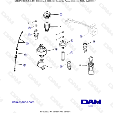 MERCRUISER 5.0L EFI - Senders & Sensors