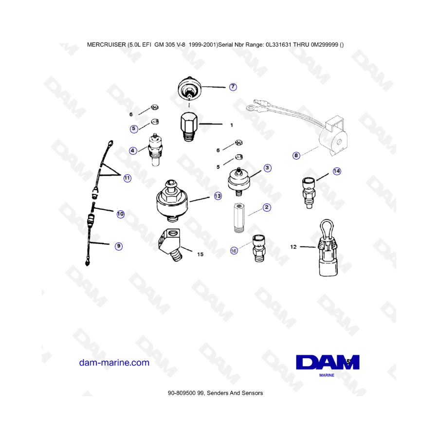 MERCRUISER 5.0L EFI - Senders & Sensors