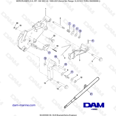 MERCRUISER 5.0L EFI - Shift bracket (ALPHA)