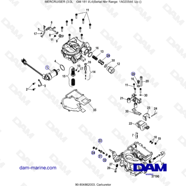 MERCRUISER 3.0L GM181 - Carburetor
