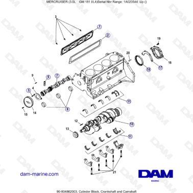 MERCRUISER 3.0L GM181 -...
