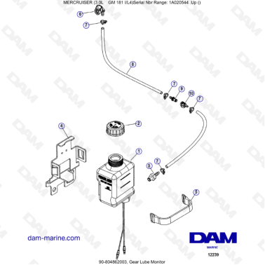 MERCRUISER 3.0L GM181 - Gear lube monitor