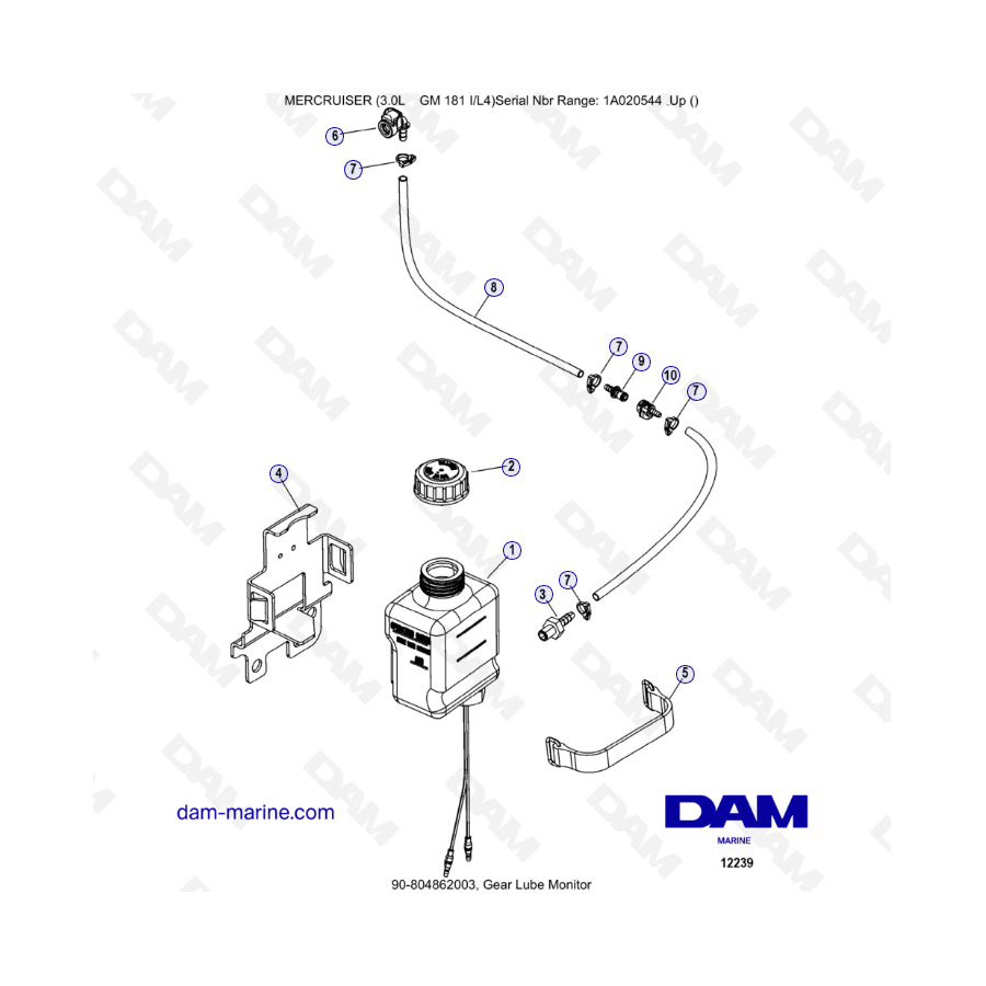 MERCRUISER 3.0L GM181 - Gear lube monitor