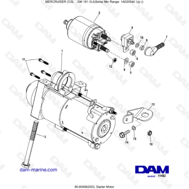 MERCRUISER 3.0L GM181 - Starter motor