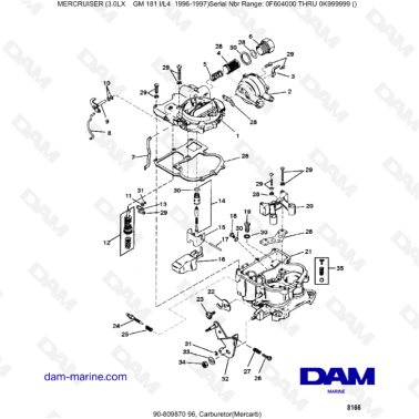 MERCRUISER 3.0LX GM181 - Carburetor