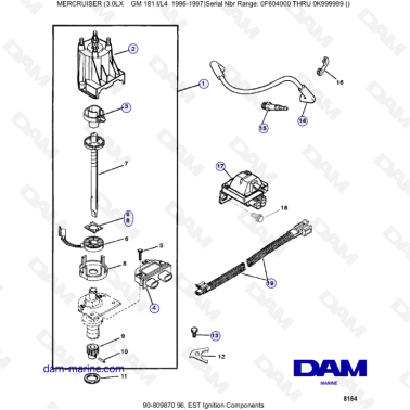 MERCRUISER 3.0LX GM181 - EST Ignition components