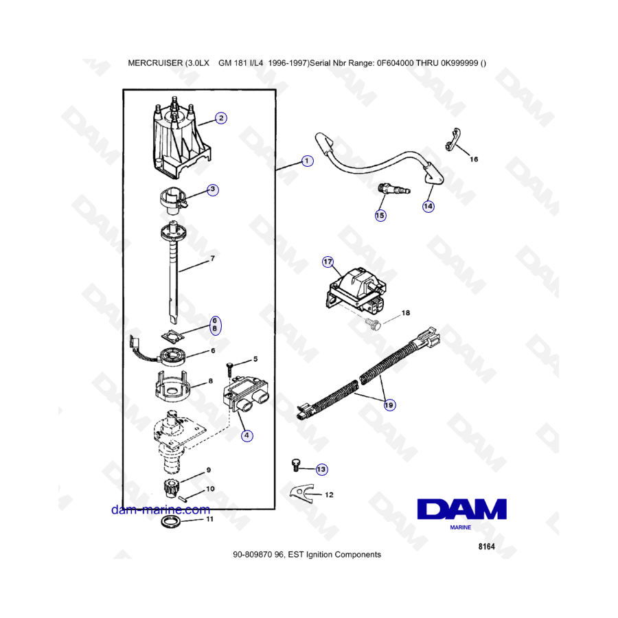 MERCRUISER 3.0LX GM181 - EST Ignition components
