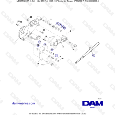 MERCRUISER 3.0LX GM181 - Shift bracket