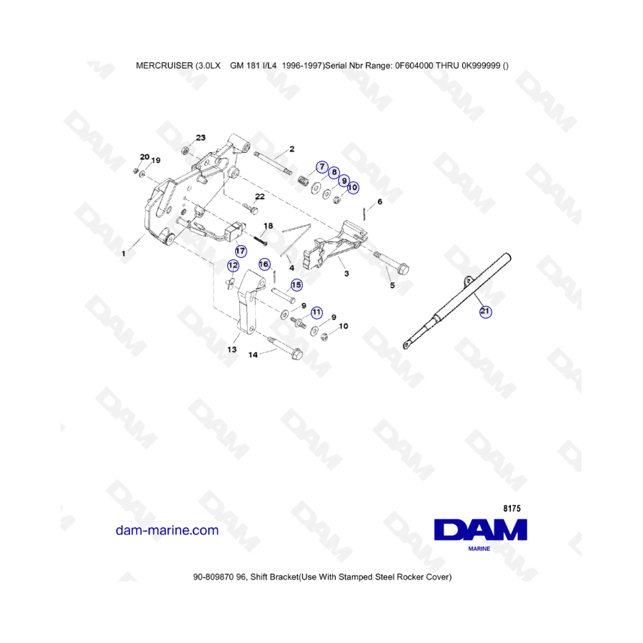 GLM Exhaust Manifold Kit Compatible With Mercruiser 4