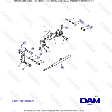 MERCRUISER 3.0LX GM181 - Shift components