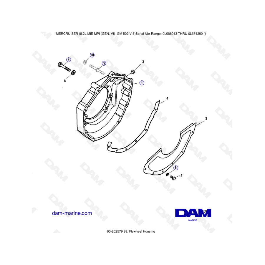 8.2L MIE MPI GM502 - Carcasa del volante