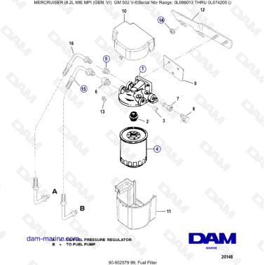 8.2L MIE MPI GM502 - Fuel filter