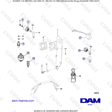 MERCRUISER 7.4L MPI MIE - SEA WATER PUMP