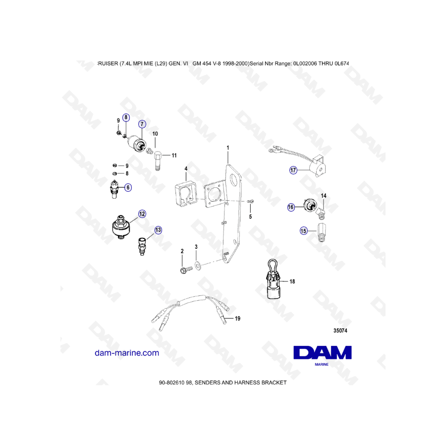 MERCRUISER 7.4L MPI MIE - SEA WATER PUMP