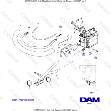 MERCRUISER 8.1L 496 MAG - Cool fuel system
