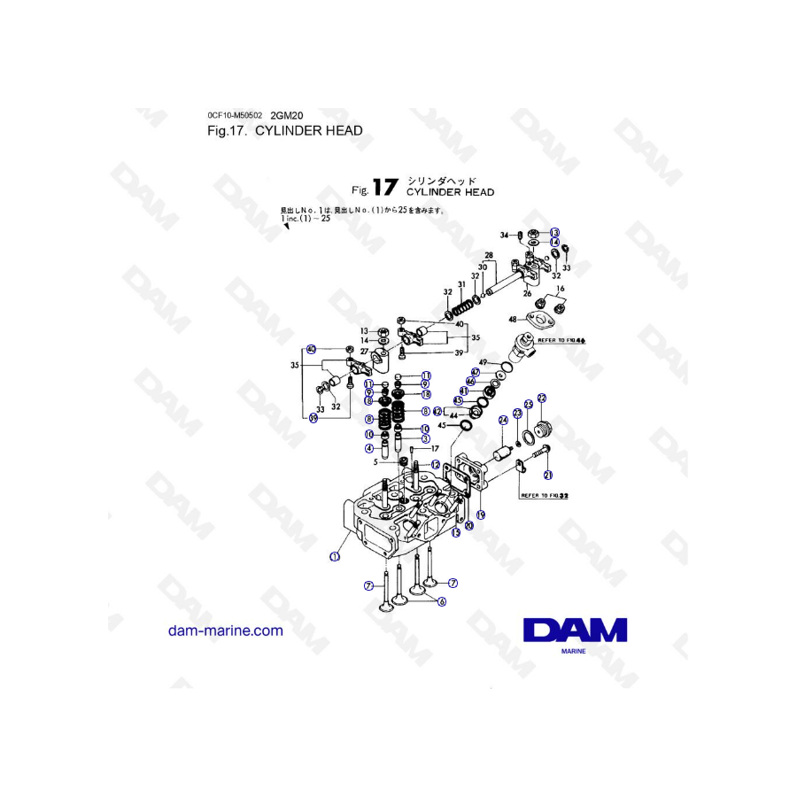 Yanmar 2GM20 - Cylinder Head