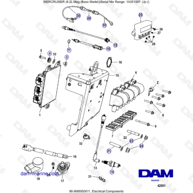 MERCRUISER 8.1L 496 MAG - Electrical components