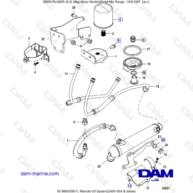 MERCRUISER 8.1L 496 MAG - Remote oil system (below)