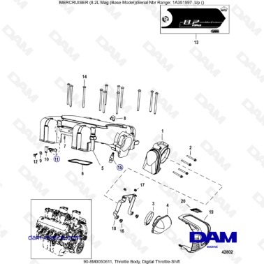 MERCRUISER 8.1L 496 MAG -...