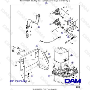 MERCRUISER 8.1L 496 MAG - Trim pump assembly
